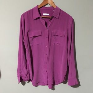 Equipment Femme Signature Silk pink blouse